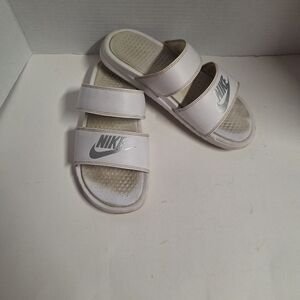 Nike Womens White Slide Sandals